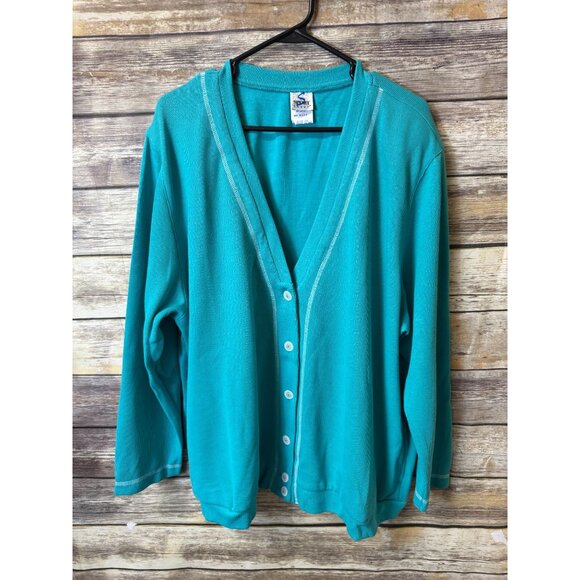 Sport Savvy Flatback Ribbed Wardrober 2X Aqua Sweater Lounge Set & Graphic‎ Tee - Picture 7 of 13